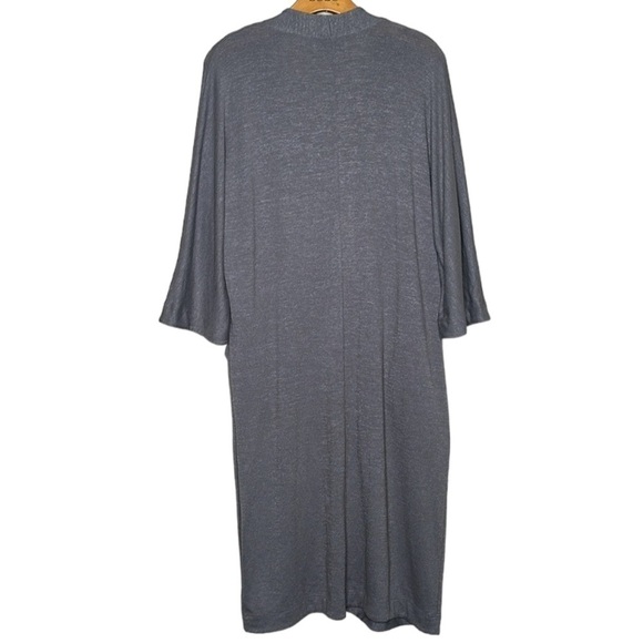 Wilfred Free Zlata LONG Sweater Open Front Kimono Cardigan Gray Medium Like NEW - Picture 3 of 16